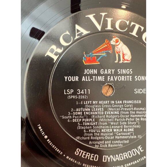 John Gary Sings Your All-Time Favorite Songs Vinyl Record LSP-3411 Album - Picture 3 of 5